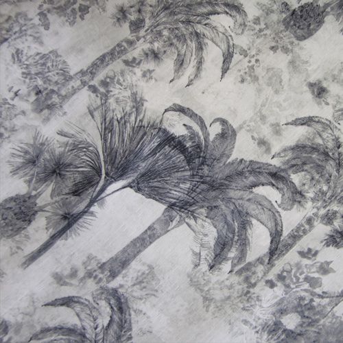 Gorgeous Mist design depicts a tropical and lush forest feel