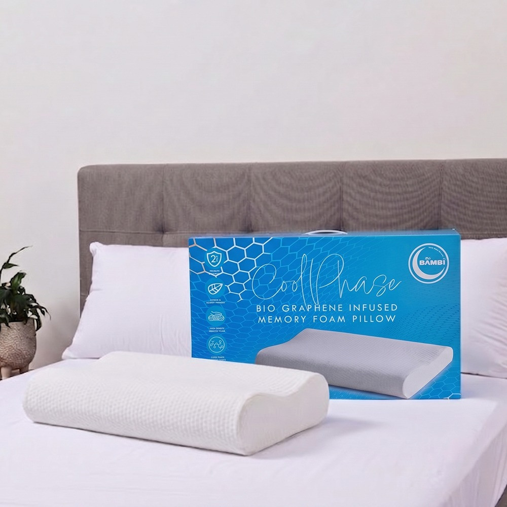 Bambi CoolPhase Bio Graphene Infused Contoured Memory Foam Pillow
