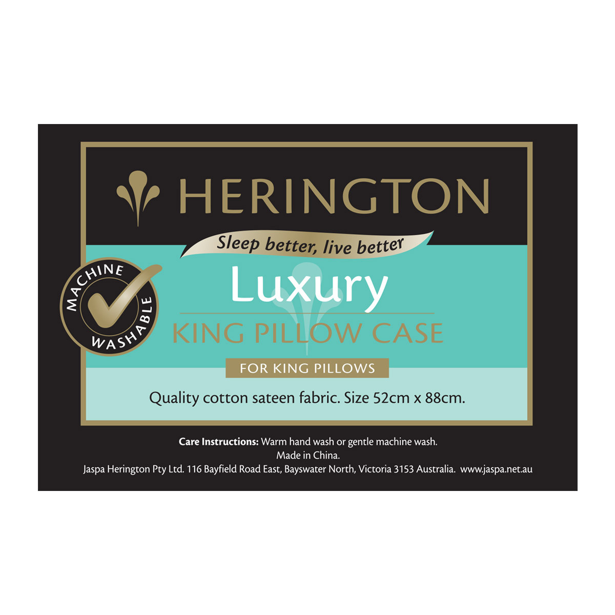 Herington Luxury Cotton Sateen King Pillow Case