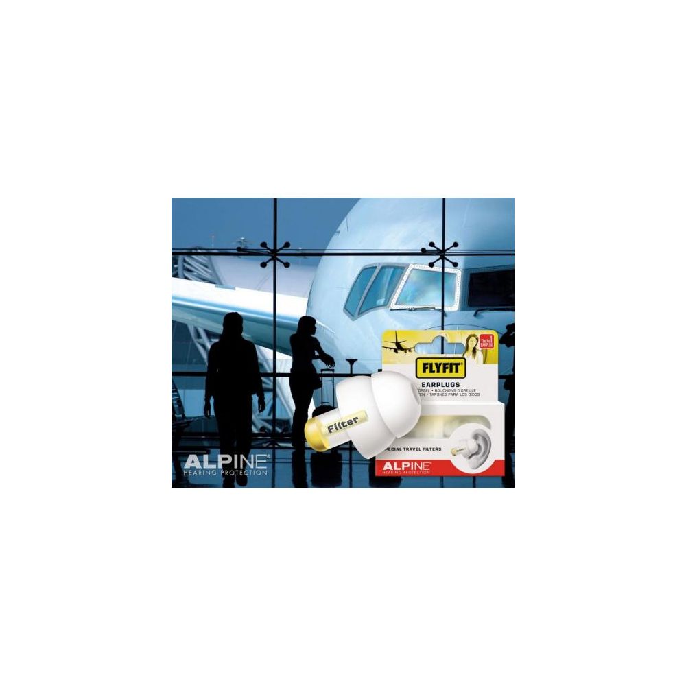 Alpine FlyFit Reusable EarPlugs Plane