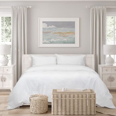 Algodon Romy Cotton Jacquard Quilt Cover Set White