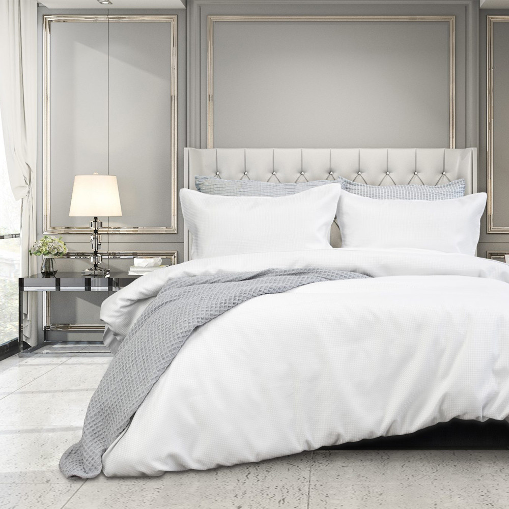 Ardor Boudoir Florence Waffle Quilt Cover Set White