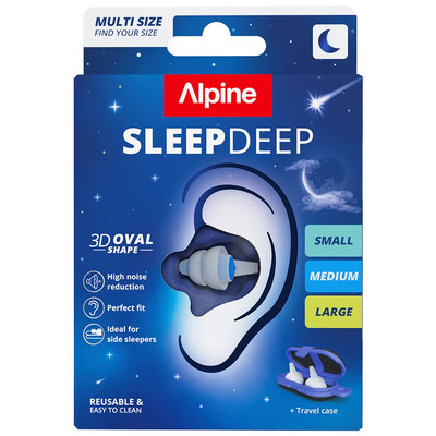 Alpine SleepDeep Reusable Sleeping Earplugs