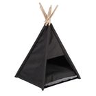 Charlie's Premium Faux Linen Pet Teepee Bed Tent