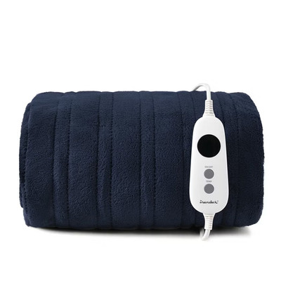 Dreamaker Coral Fleece Reversible Heated Throw Blanket Midnight Blue Thumbnail