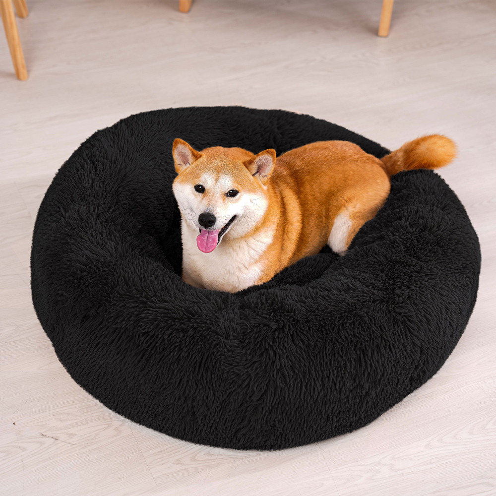 Paw Paws Non Slip Plush Faux Fur Pet Donut Bed