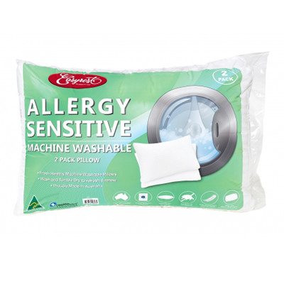 Easyrest Machine Washable Allergy Sensitive Pillow 2pk Packaging