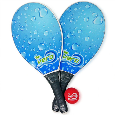 Vero Frescobol Ocean Wave Paddleball Raquet Set