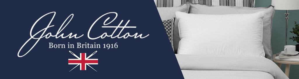 John Cotton Supreme Luxury 85% White Goose Down & Feather Pillow Banner