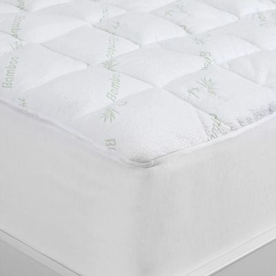 Bamboo Covered Ball Fibre Cot Mattress Topper 1000 GSM