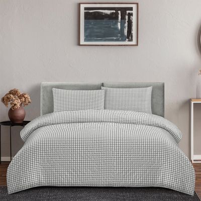 Ardor Boudoir Rowe Quilt Cover Set Grey