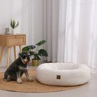 Charlie's Teddy Fleece Round Donut Pet Bed Cream 3