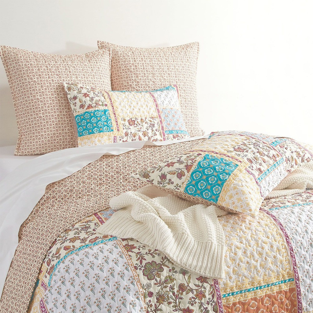 Reversible & warm earthy tones & refreshing pops of turquoise 