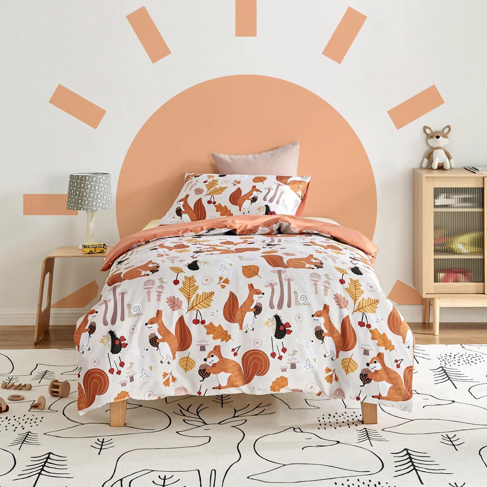 Jack & Ava Find A Squirrel Quilt Cover Set