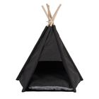 Charlie's Premium Faux Linen Pet Teepee Bed Tent 3