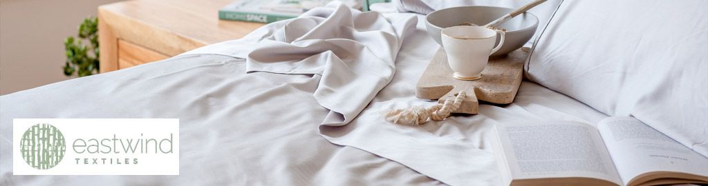 Eastwind Sateen Organic Bamboo Bed Sheet Set Banner