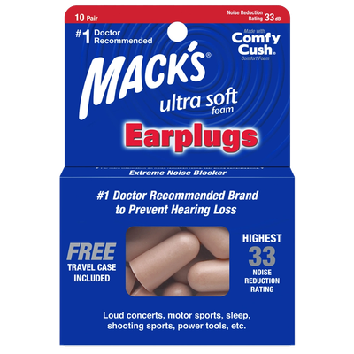 Mack's Safe Sound Ultra Soft Foam Ear Plugs 10 Pairs N