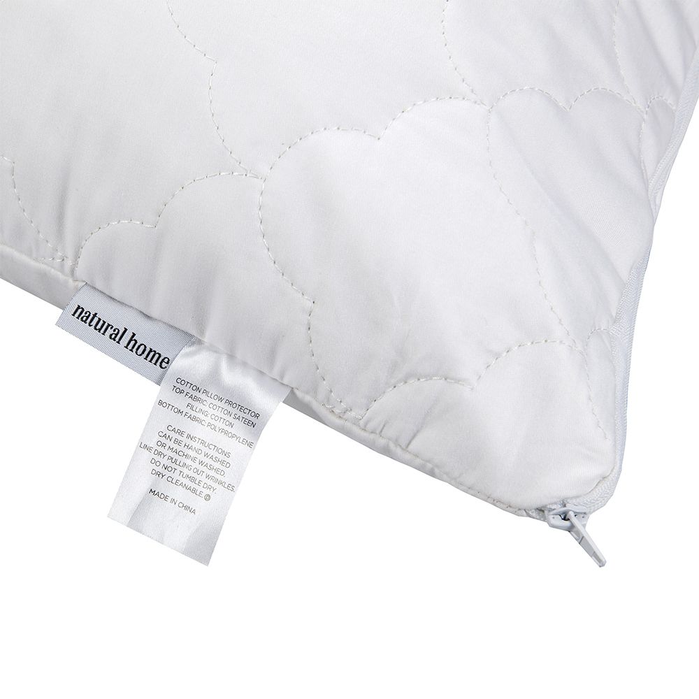 Natural Home Cotton Mattress Protector Texture