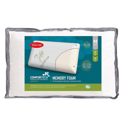 Tontine Comfortech Memory Foam Pillow With Bamboo Cover Packaging