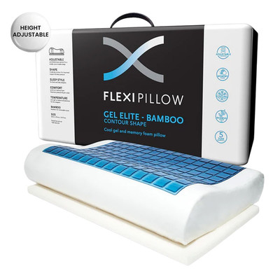 Flexi Gel Adjustable Contoured Memory Foam Pillow Thumbnail