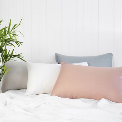 Bambury Bamboo Satin Pillowcases Twin Pack Silver