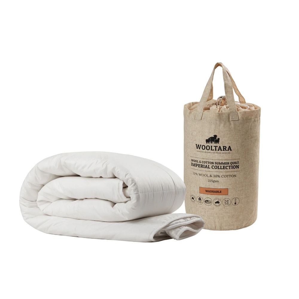 Wooltara Washable Summer Wool Cotton Blend Quilt