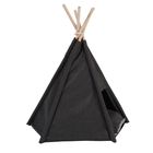 Charlie's Premium Faux Linen Pet Teepee Bed Tent 2