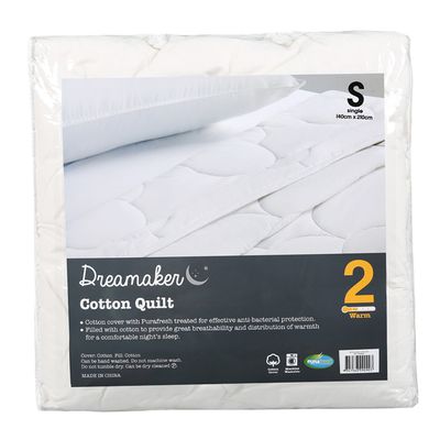 Dreamaker 280GSM Cotton Filled Quilt