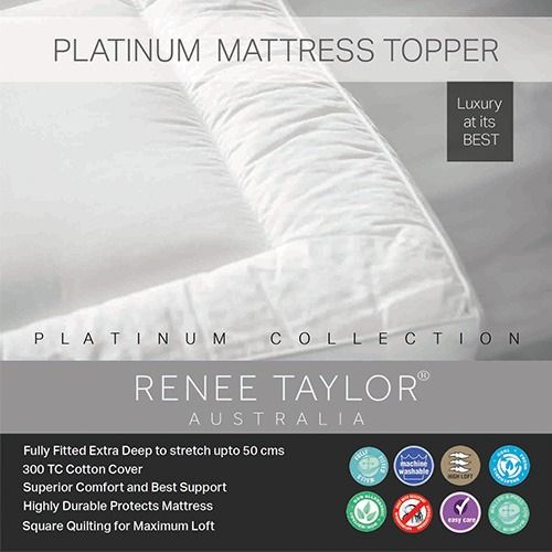 Renee Taylor Platinum 1500 GSM High Loft Fully Fitted Mattress Topper