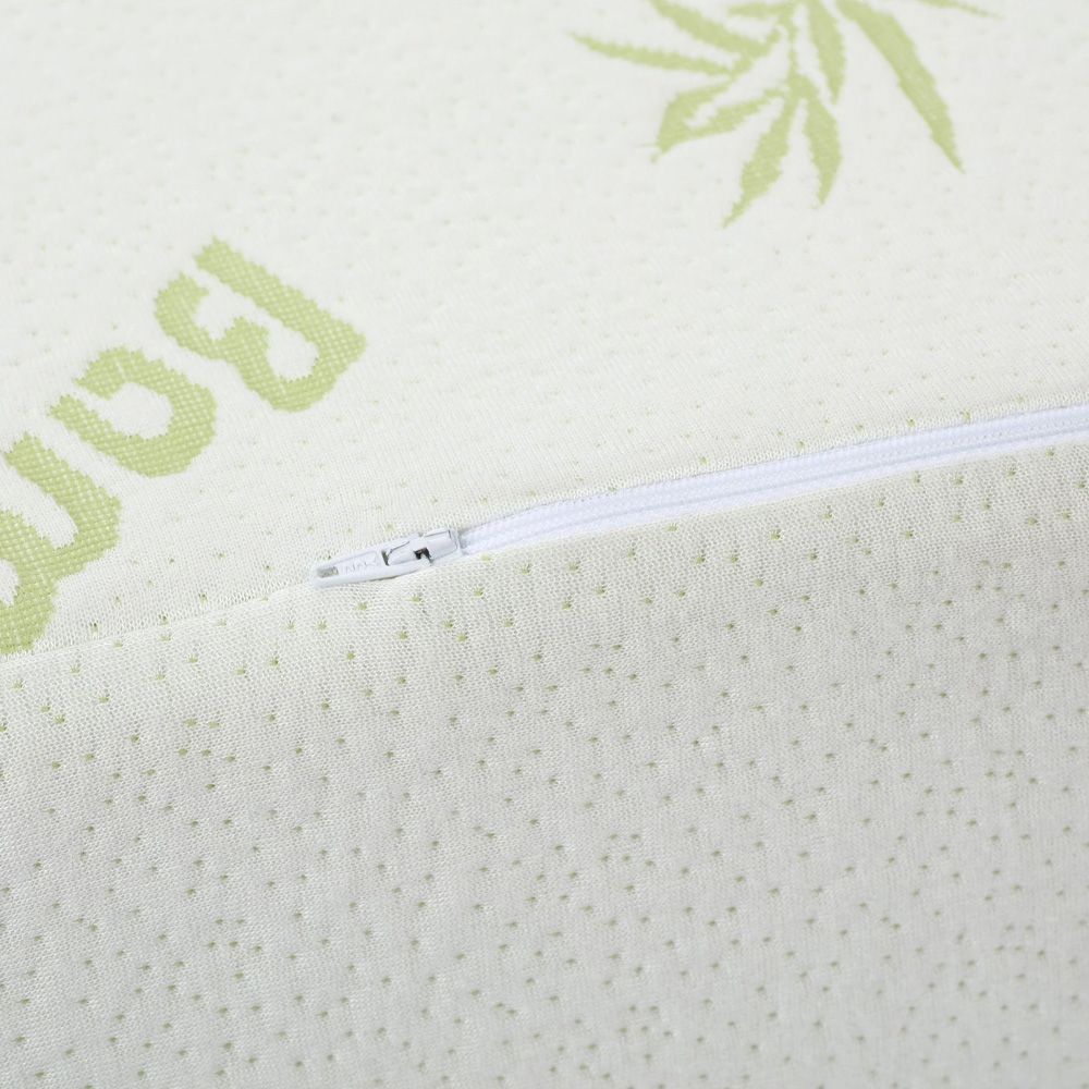 Dreamaker Multi-Purpose Bamboo Covered Wedge Pillow ZIpper closed