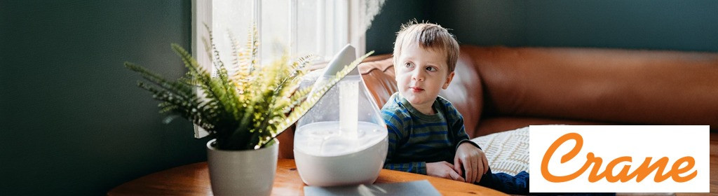 Crane Droplet Clear Cool Mist Humidifier Banner