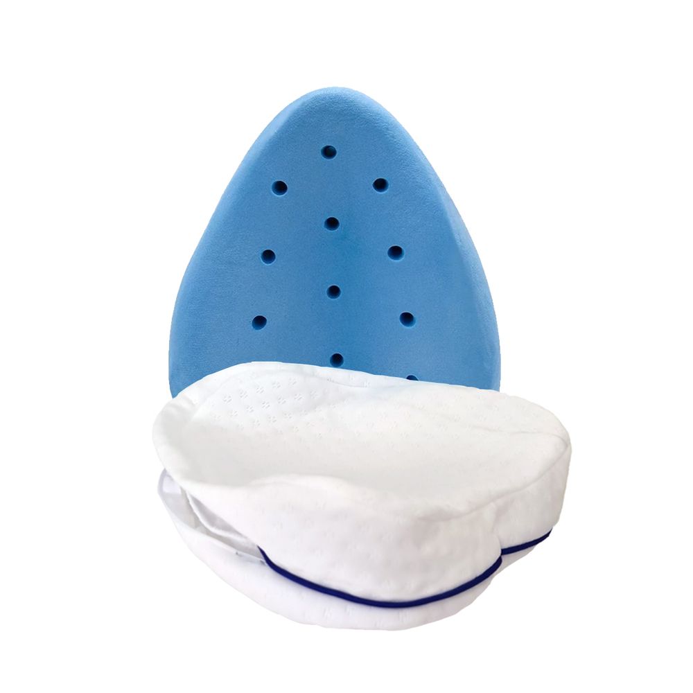 SleepLabs Orthopedic Tappered Memory Foam Leg Pillow Removable Cover