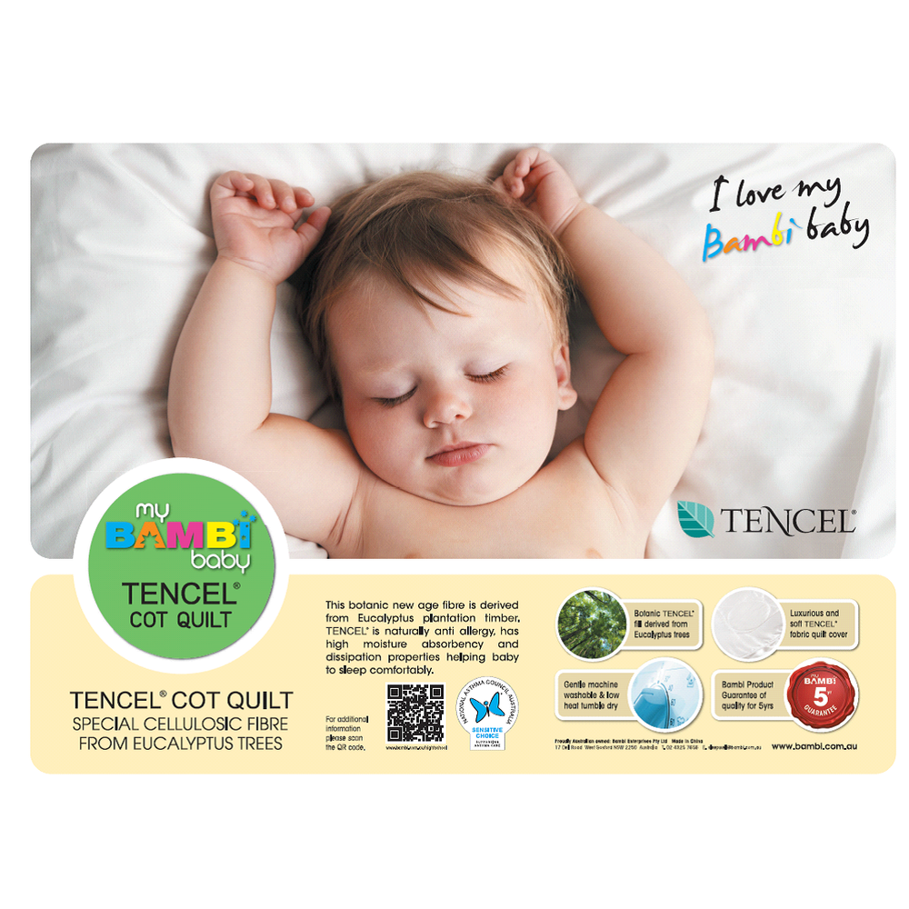 Bambi Baby Tencel Plant Fibre Cot Quilt