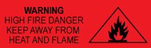 Fire Hazard Label Red