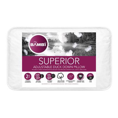 Bambi Adjustable 2 in 1 Down and Feather Pillow Pack Base Image