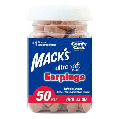 Mack's Safe Sound Ultra Soft Foam Ear Plugs 50 Pairs