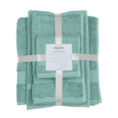 Algodon St Regis 7 Piece Cotton Bath Towel Set Marine