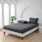 Essn 500TC Cotton Sateen Fitted Sheet Set Charcoal 2