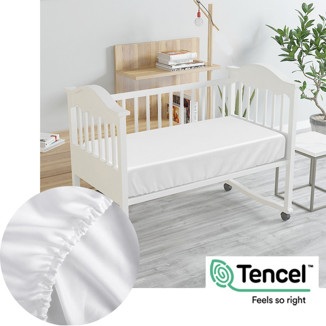 Bambi Tencel Baby Bassinet Fitted Sheet Collage