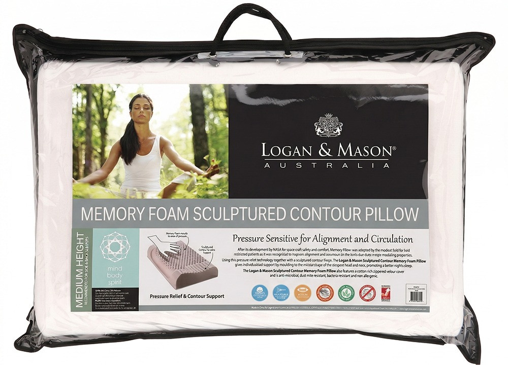 Logan and Mason Sculptured Contour Memory Foam Pillow