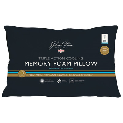 John Cotton Triple Action Cooling Memory Foam Pillow