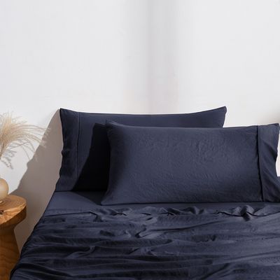 Dreamaker Superfine Washed Microfibre King Pillowcase Twin Pack White