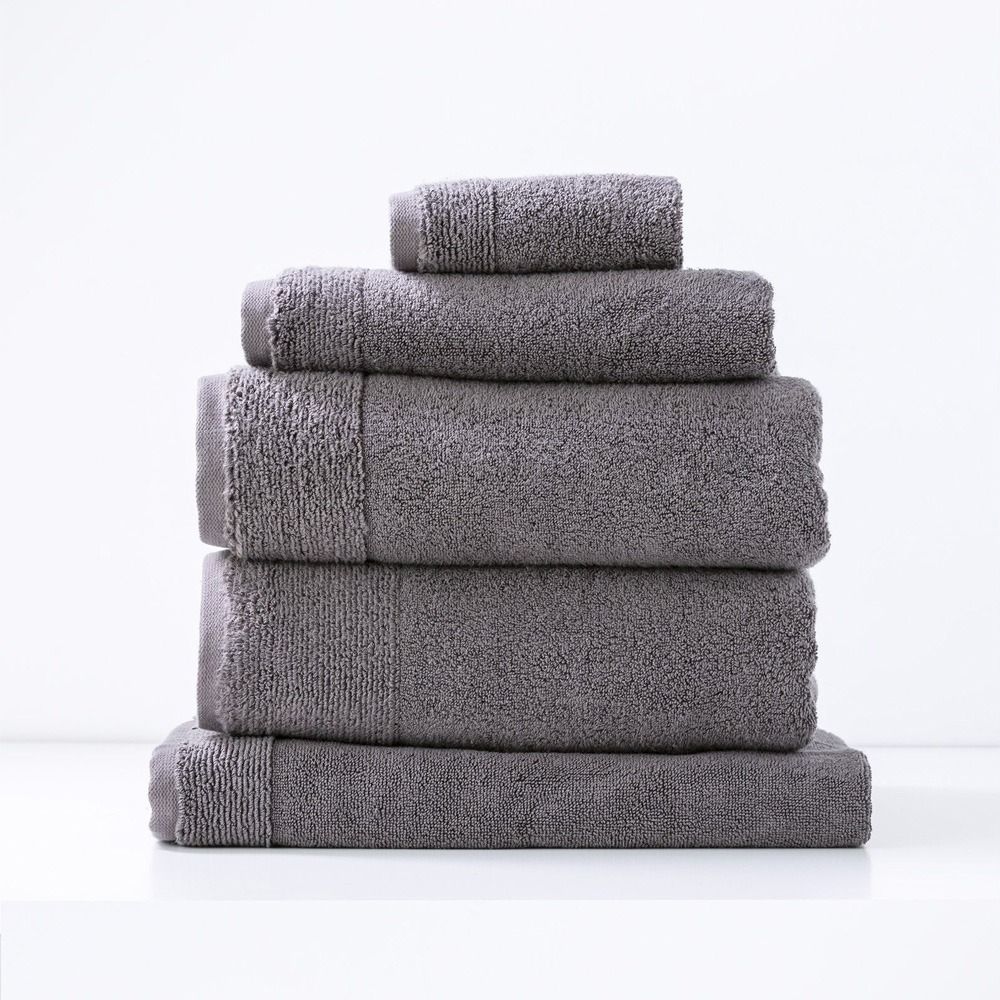 Renee Taylor Aireys Zero Twist Cotton Bath Towels Nickel