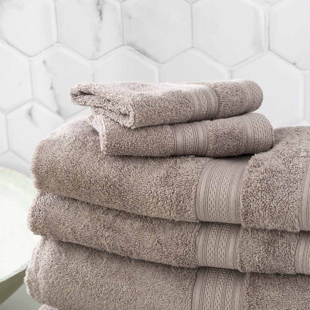 Renee Taylor Stella Super Soft Bamboo Cotton Bath Towels Pewter