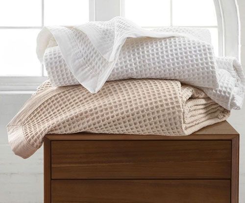 Logan and Mason Cotton Waffle Blanket Feature 2