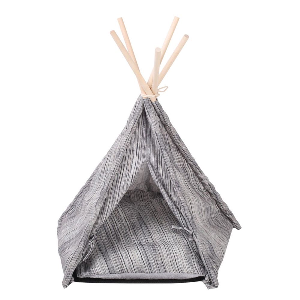 Charlie's Pet Teepee Bed Tent Wood Grain 2