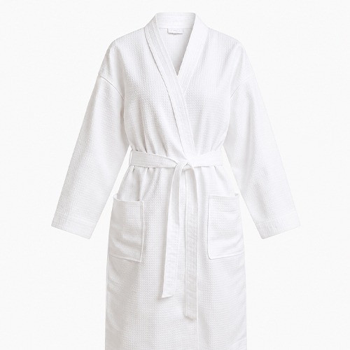 Jason Commercial Cotton Waffle Bathrobe White