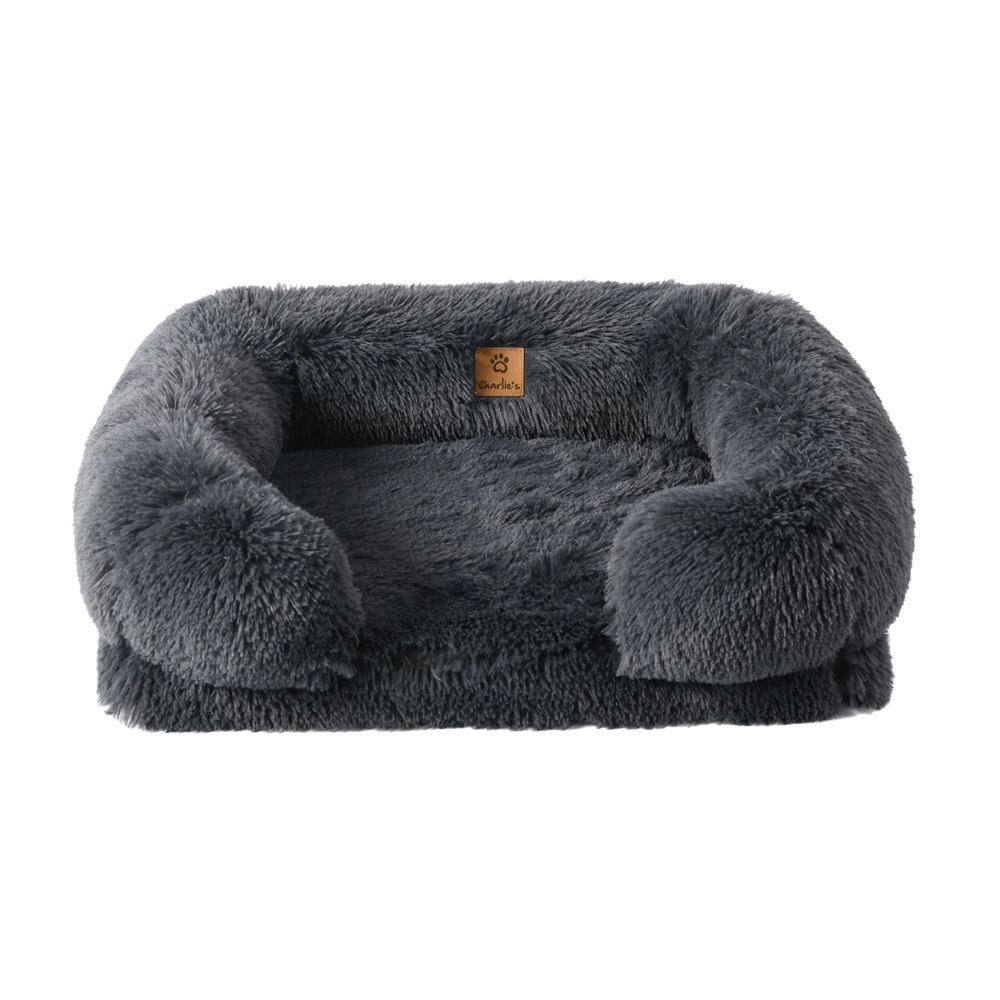 Charlie's Shaggy Faux Fur Memory Foam Sofa Bed