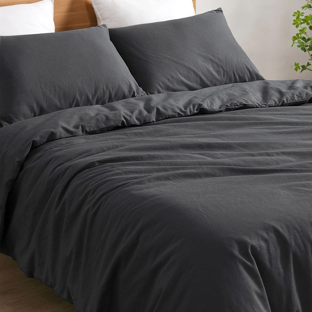 Dreamaker Linen & Cotton Blend Quilt Cover Set