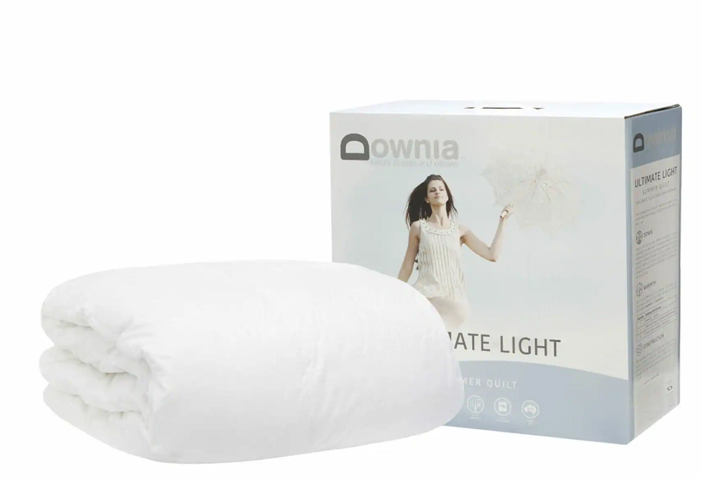 Downia Ultimate Light White Duck Down and Feather Summer Quilt